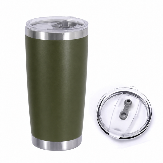 Verdant Eclipse - dark green insulated tumbler